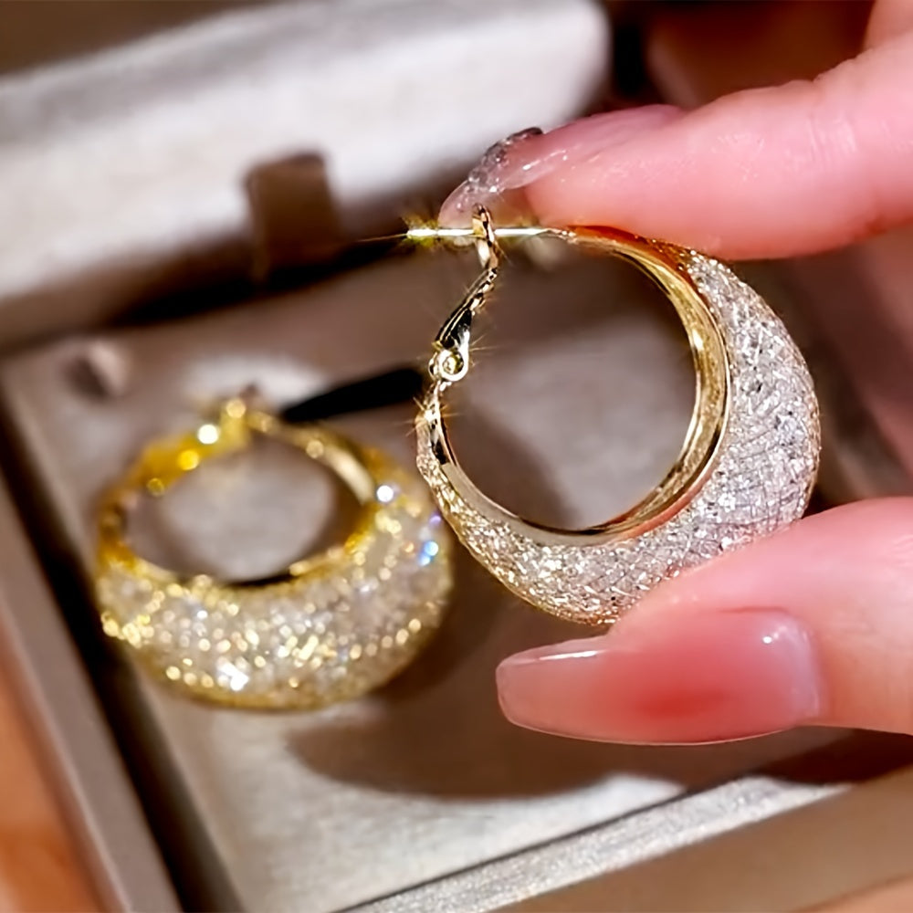 Golden Mesh Trendy Earrings - Perfect For Parties And Gifts For Women, Mom