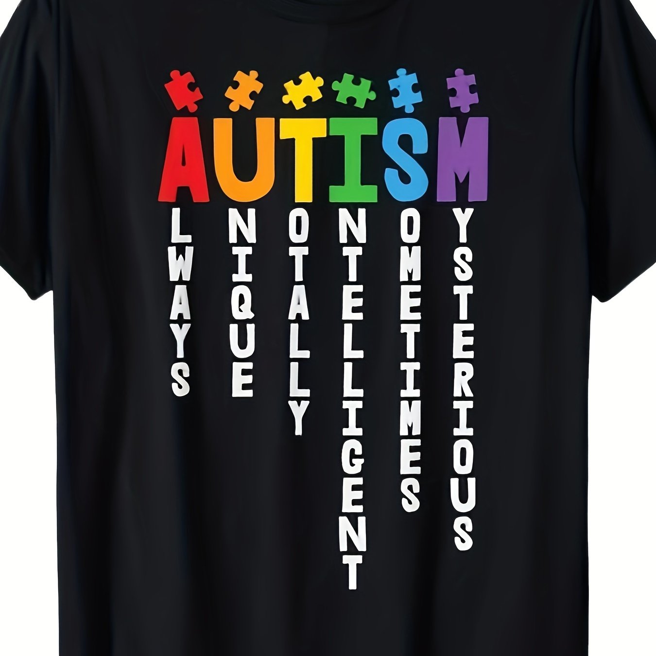 Autism Always Unique Totally Intelligent Autism Awareness T-Shirt