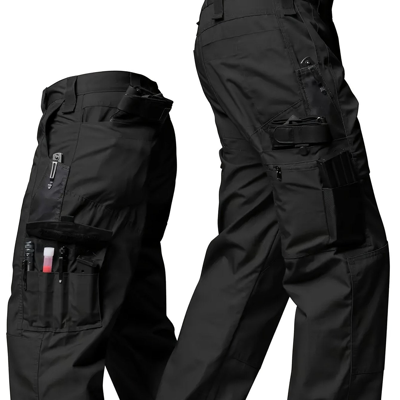 Men's Straight Leg Cargo Pants, Hiking Outdoor