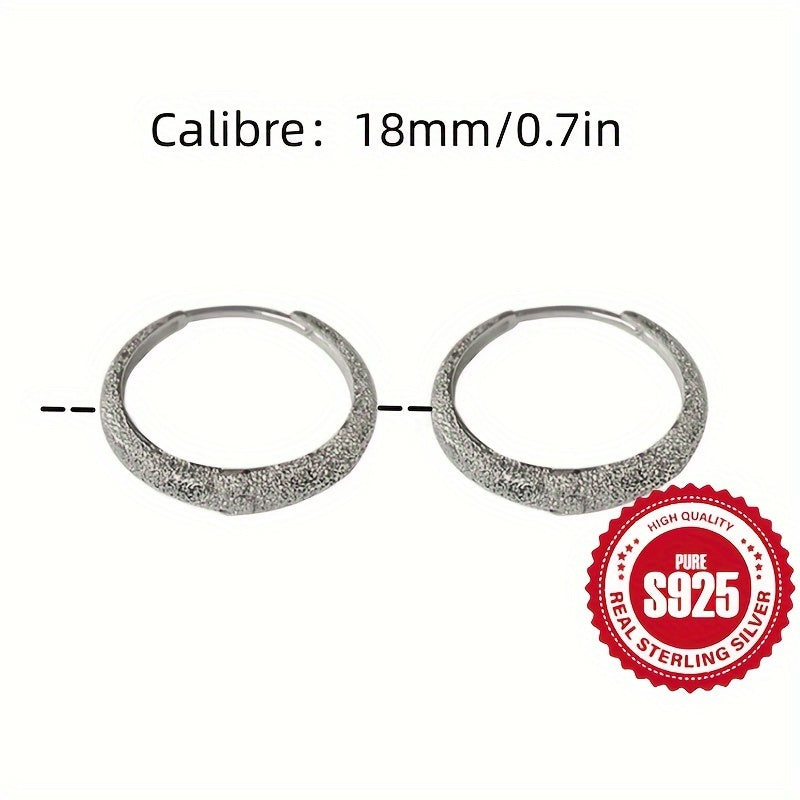 925 Sterling Silver Ear Cuff Sparkling Earrings Low Allergy