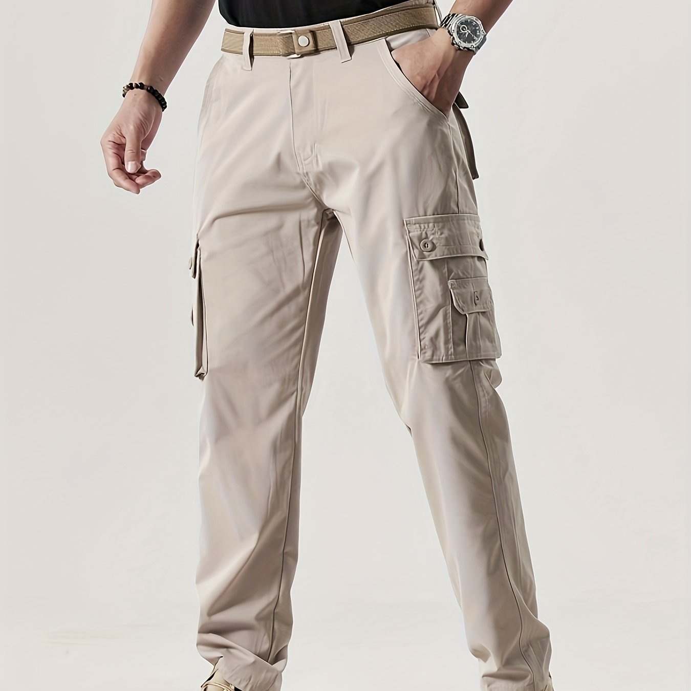 Men's Casual Work Pants, Polyester
