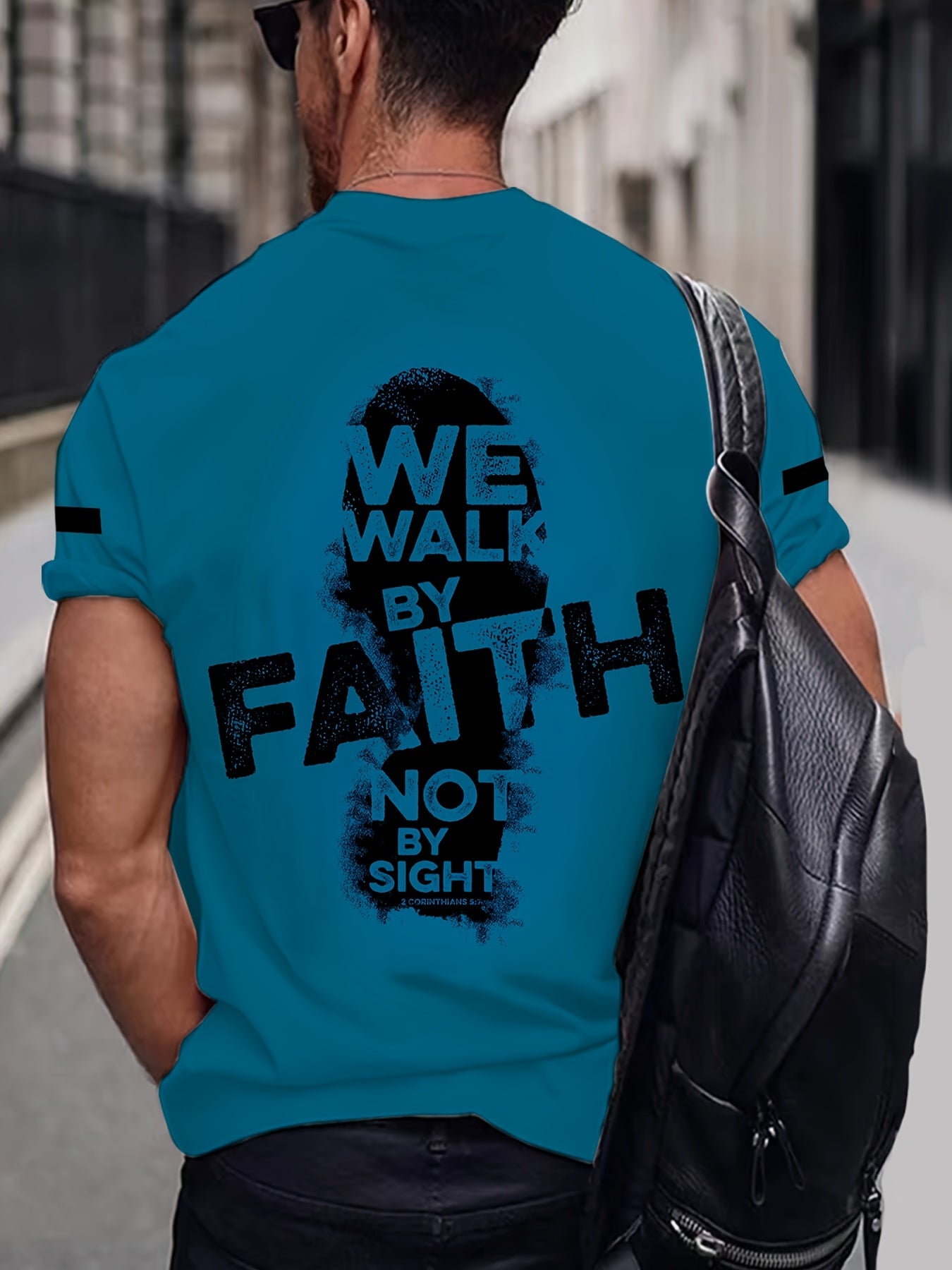 Faith-Inspired 3D Printed T-Shirt for Men & Women - Casual/Sporty, Stretch Fabric, Machine Washable, PLUS SIZE