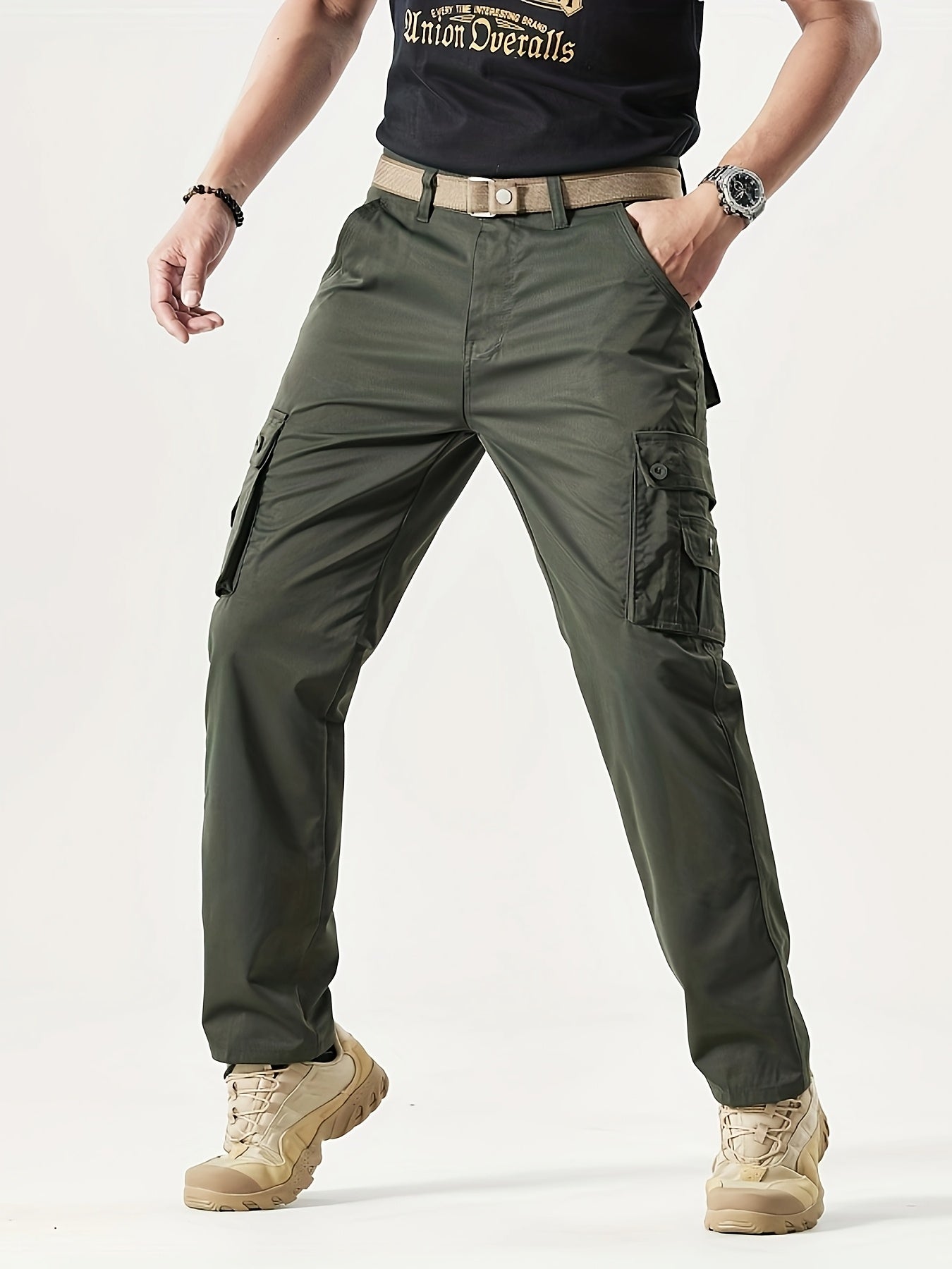 Men's Casual Work Pants, Polyester