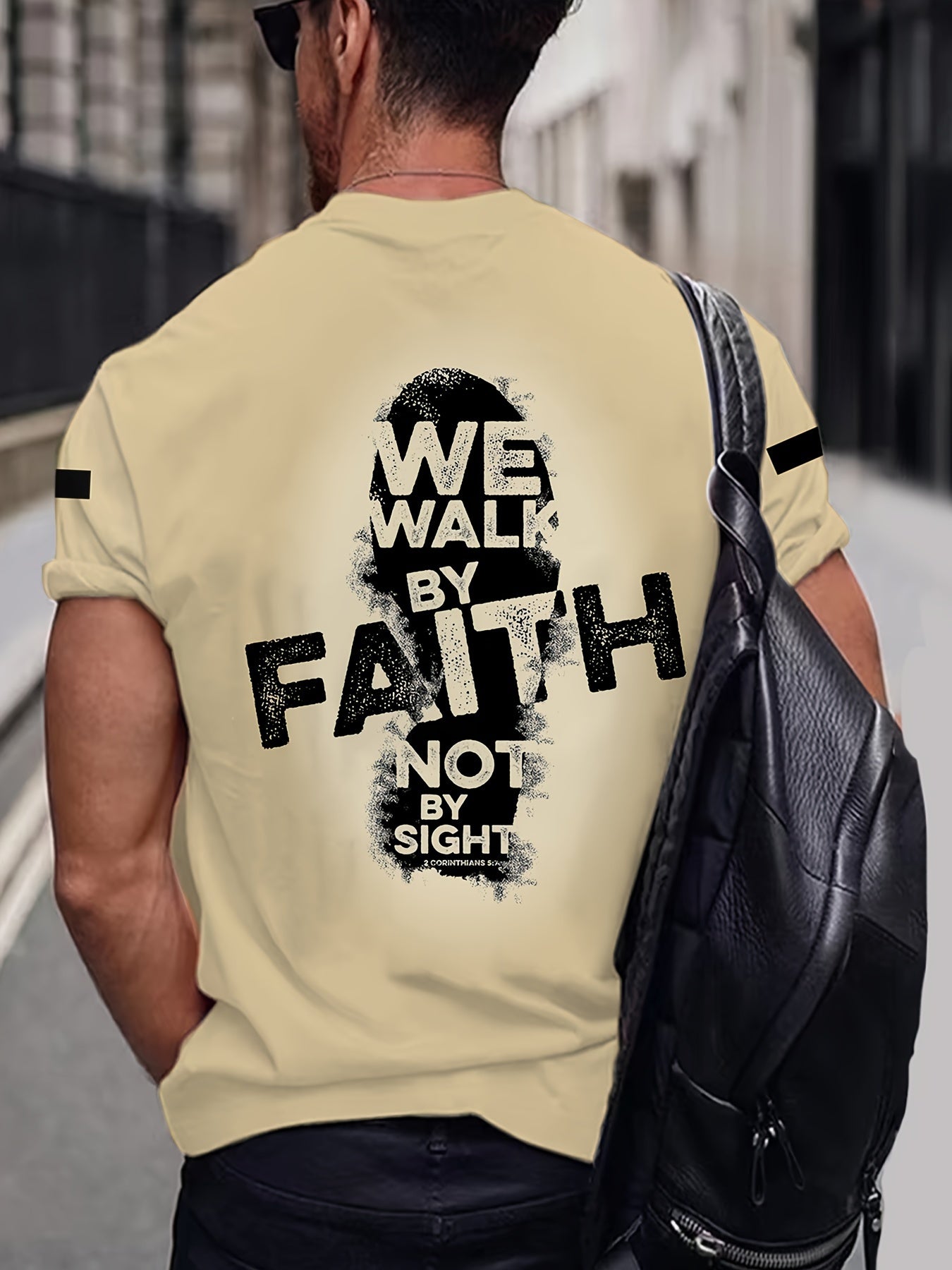 Faith-Inspired 3D Printed T-Shirt for Men & Women - Casual/Sporty, Stretch Fabric, Machine Washable, PLUS SIZE