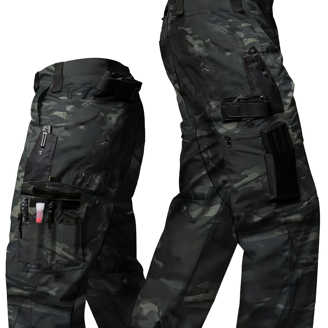 Men's Straight Leg Cargo Pants, Hiking Outdoor