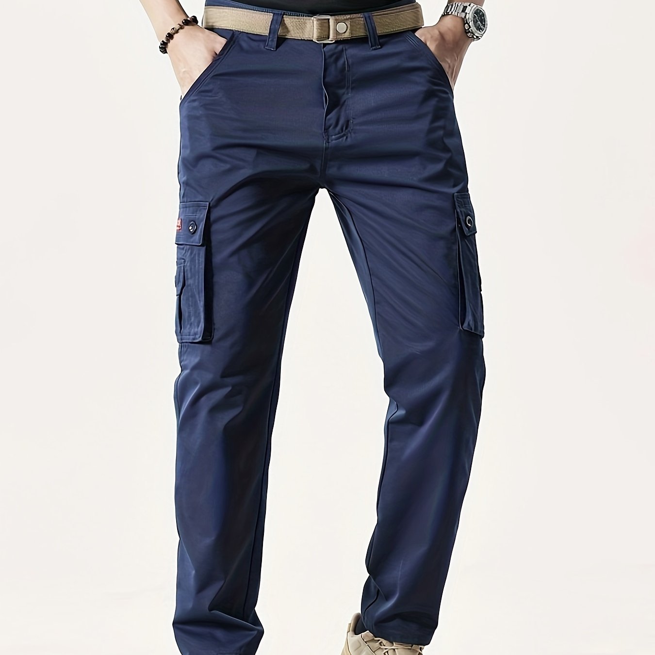 Men's Casual Work Pants, Polyester