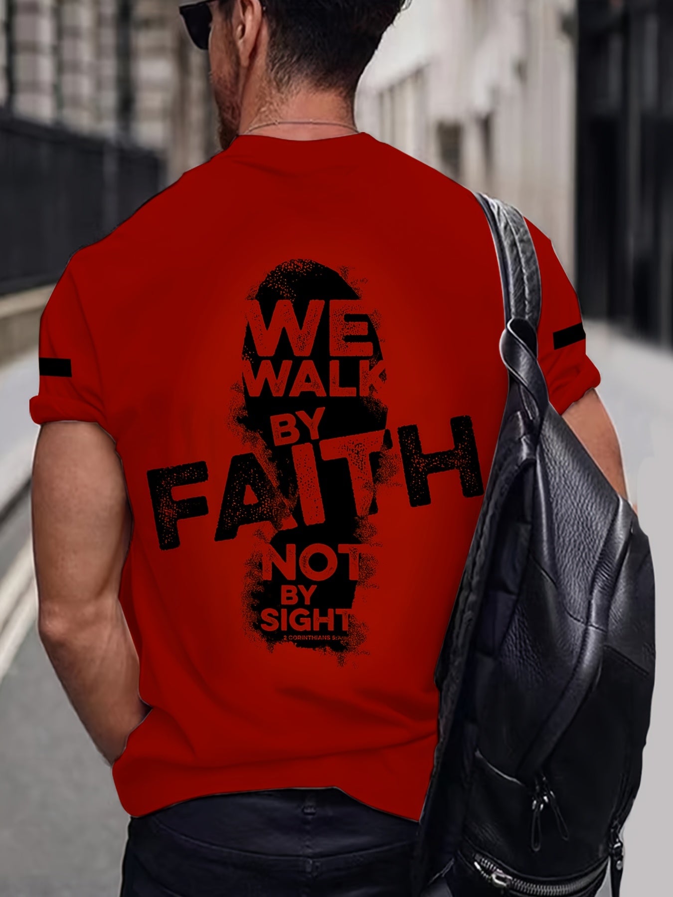 Faith-Inspired 3D Printed T-Shirt for Men & Women - Casual/Sporty, Stretch Fabric, Machine Washable, PLUS SIZE
