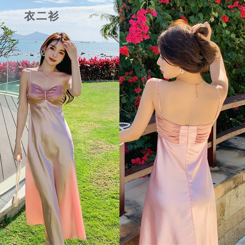 Pink Slim Looking Bohemia Dress Small Dress