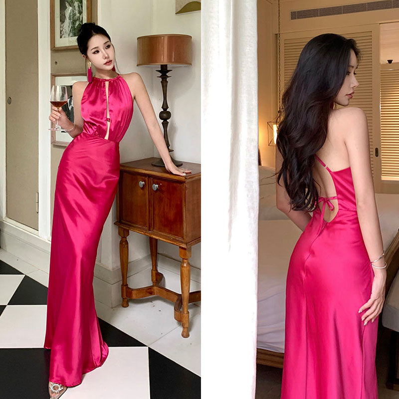 Pink Slim Looking Bohemia Dress Small Dress