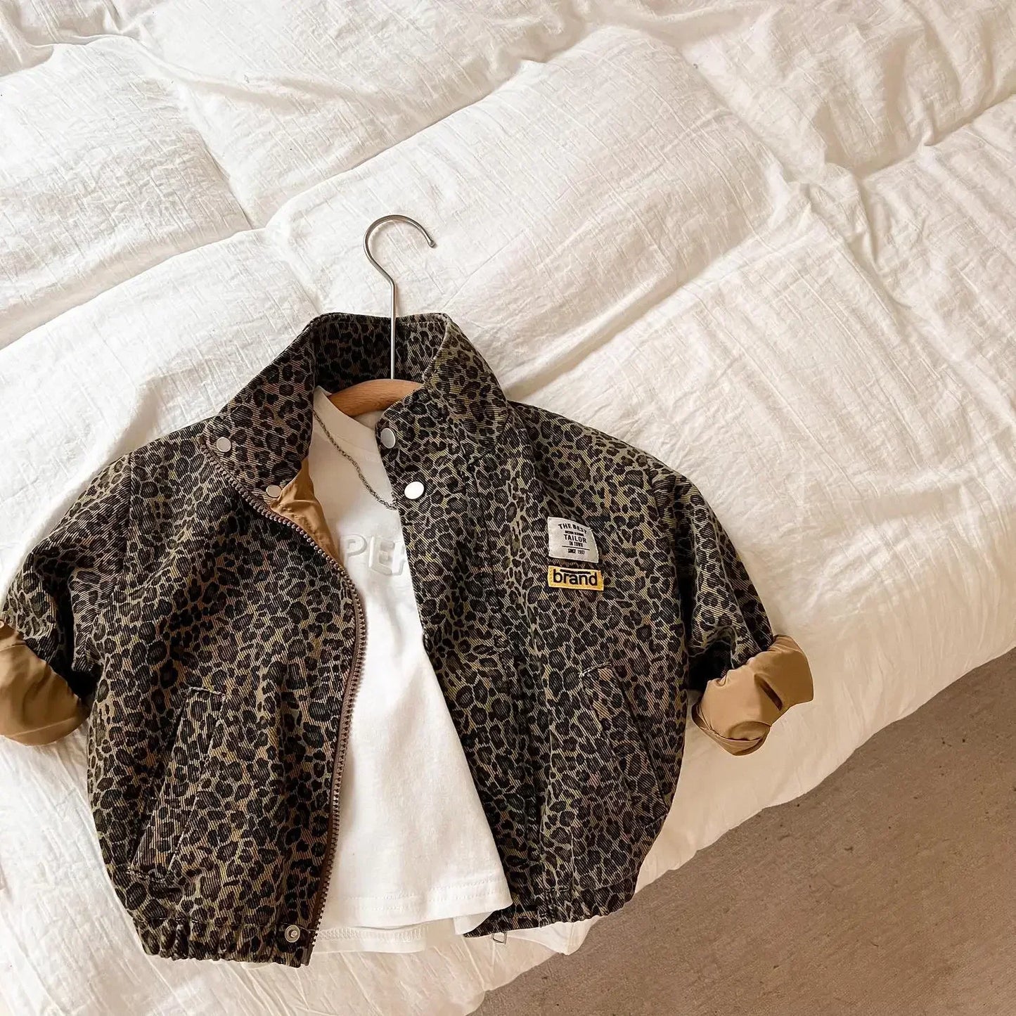 Coat Children Spring Autumn Boy Coat Leopard Style Girl Print Jacket
