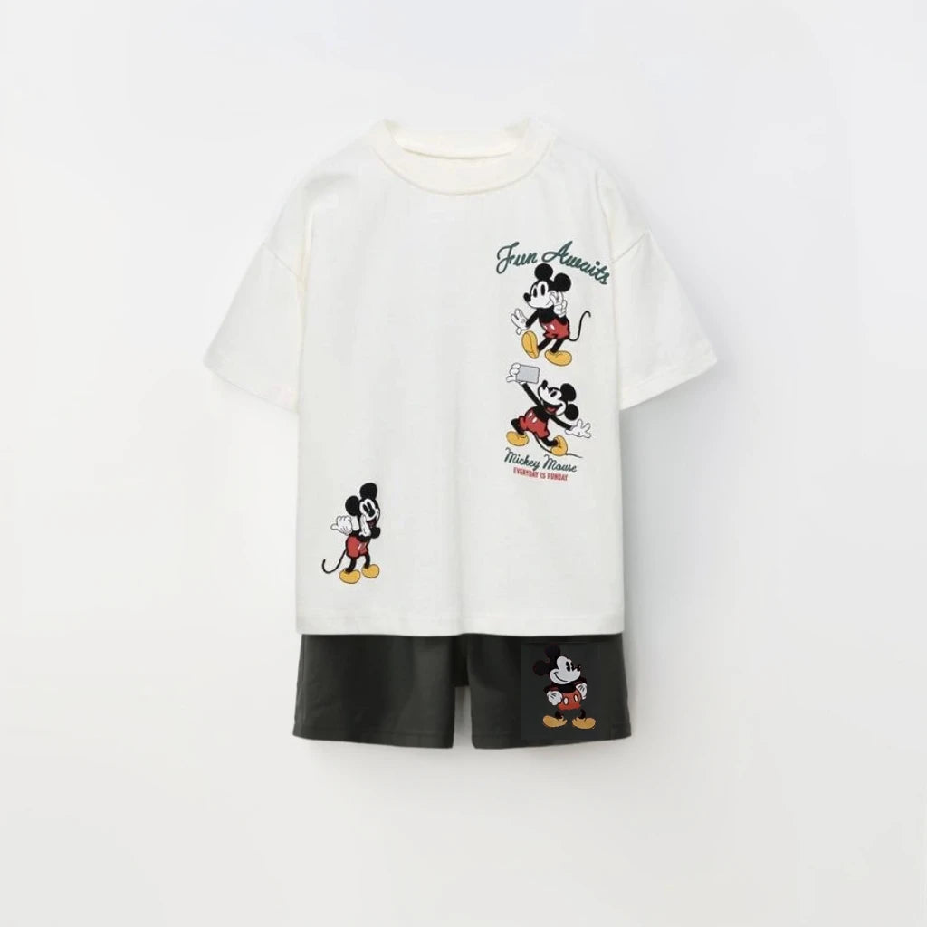 Kids Short Sleeve Disney Themed T-Shirts and Shorts Set, 1-7 Years