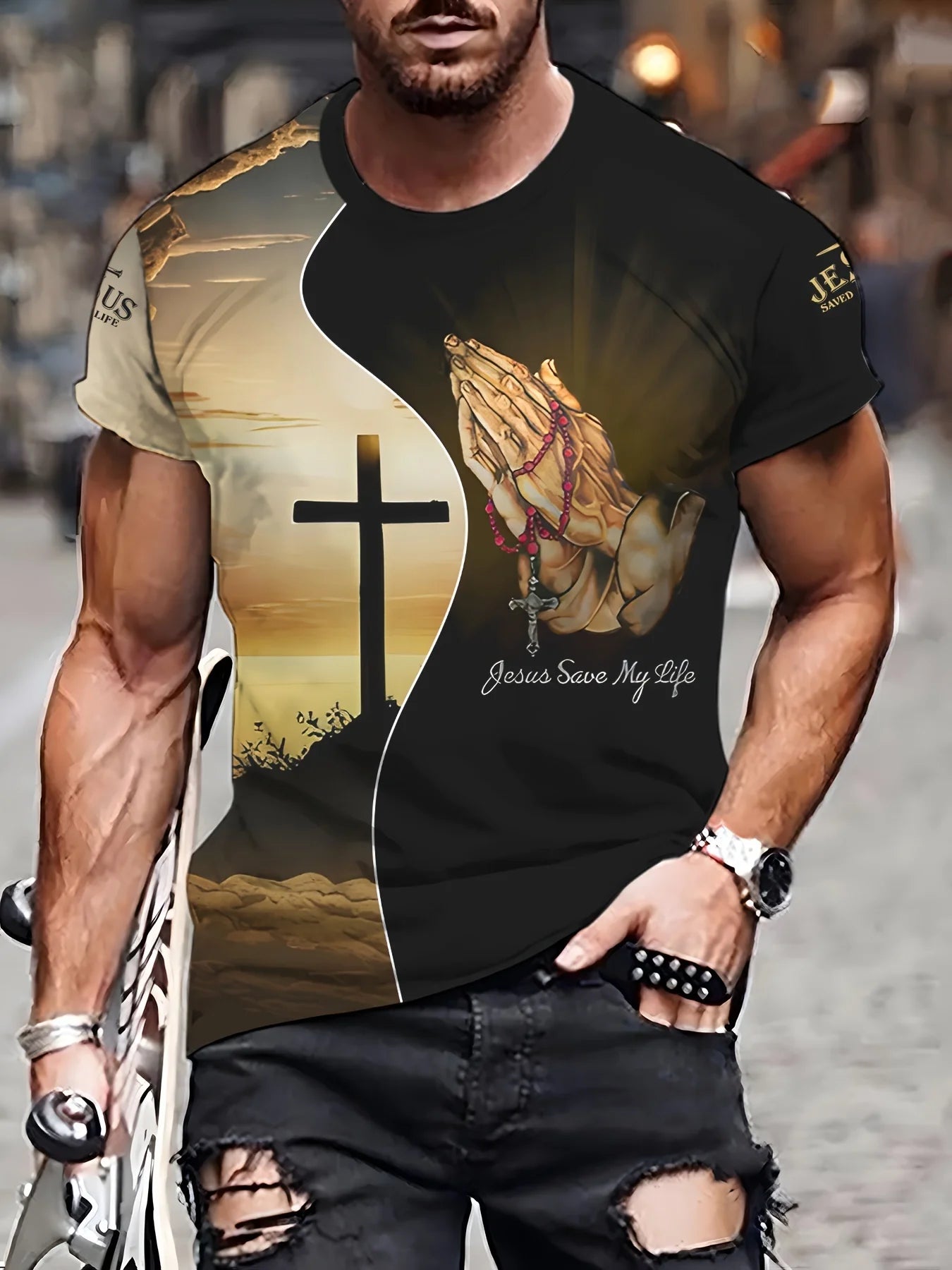 Summer Street Men T-Shirt Christ Jesus