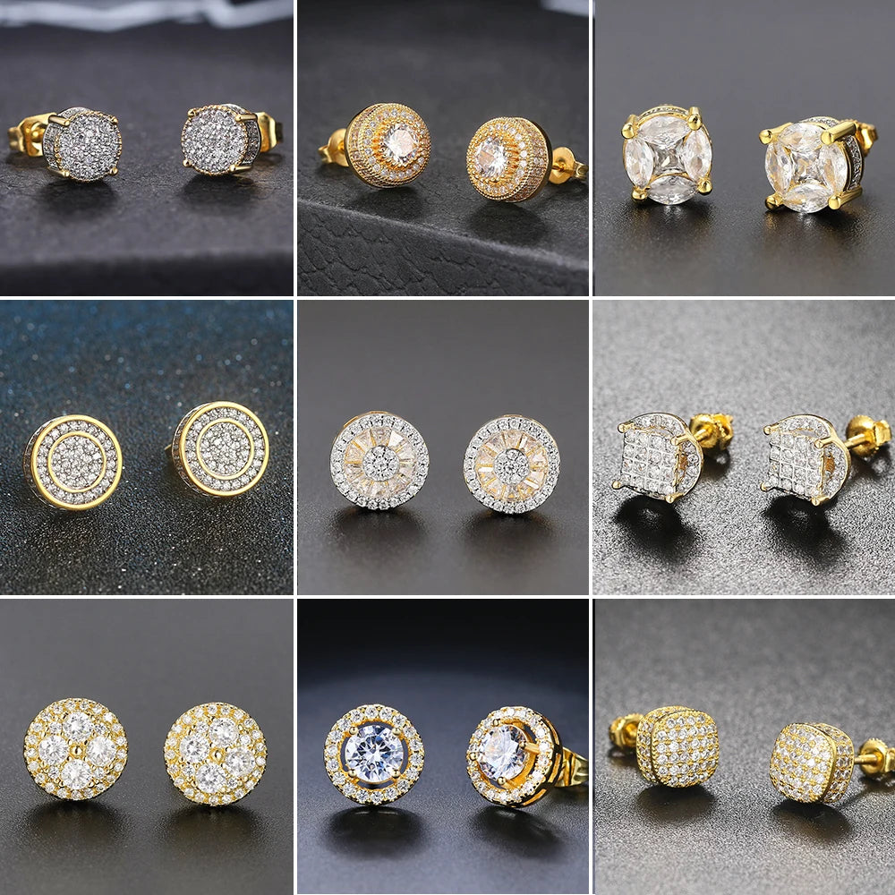 Fashion Hip-hop Ice Studded Earring for Men