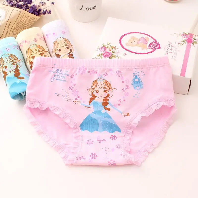 5PC Girls' Briefs Cotton Underwear Girls Boxer 2- 10 Years