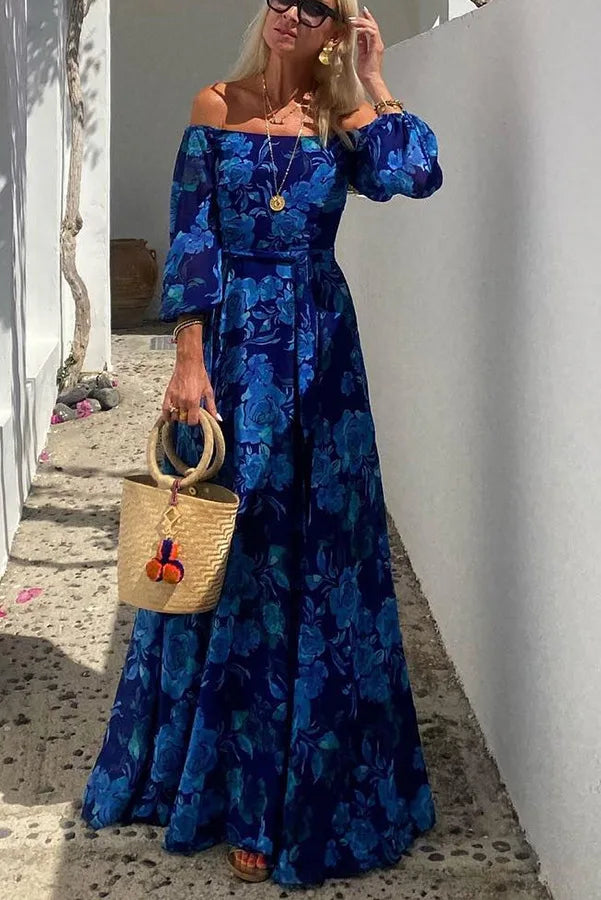 Vacation Sexy Printed Long Dress Women Summer 2025