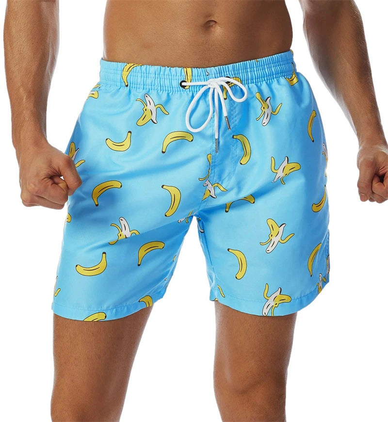 New 3D Simple Graphic Beach Shorts Men Women