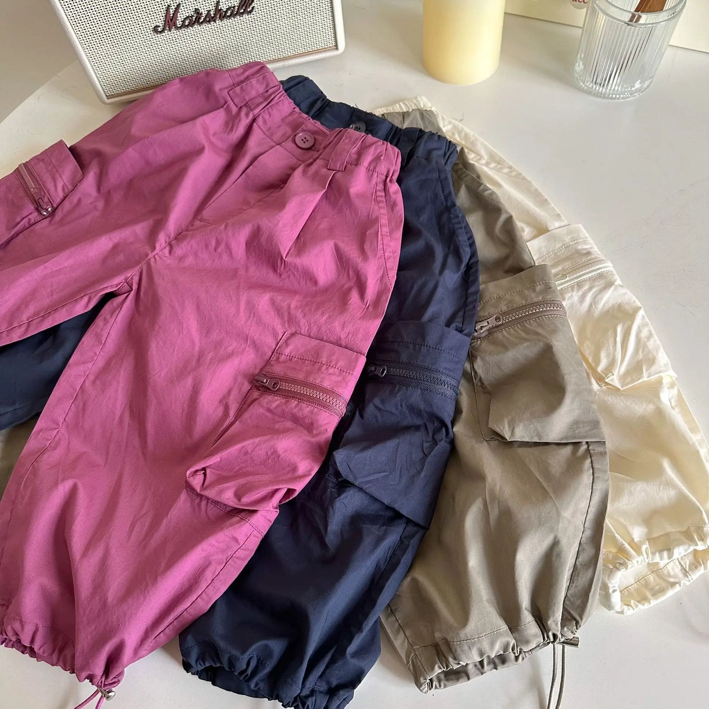 Kids Pants Summer Handsome Cargo Pants for Kids
