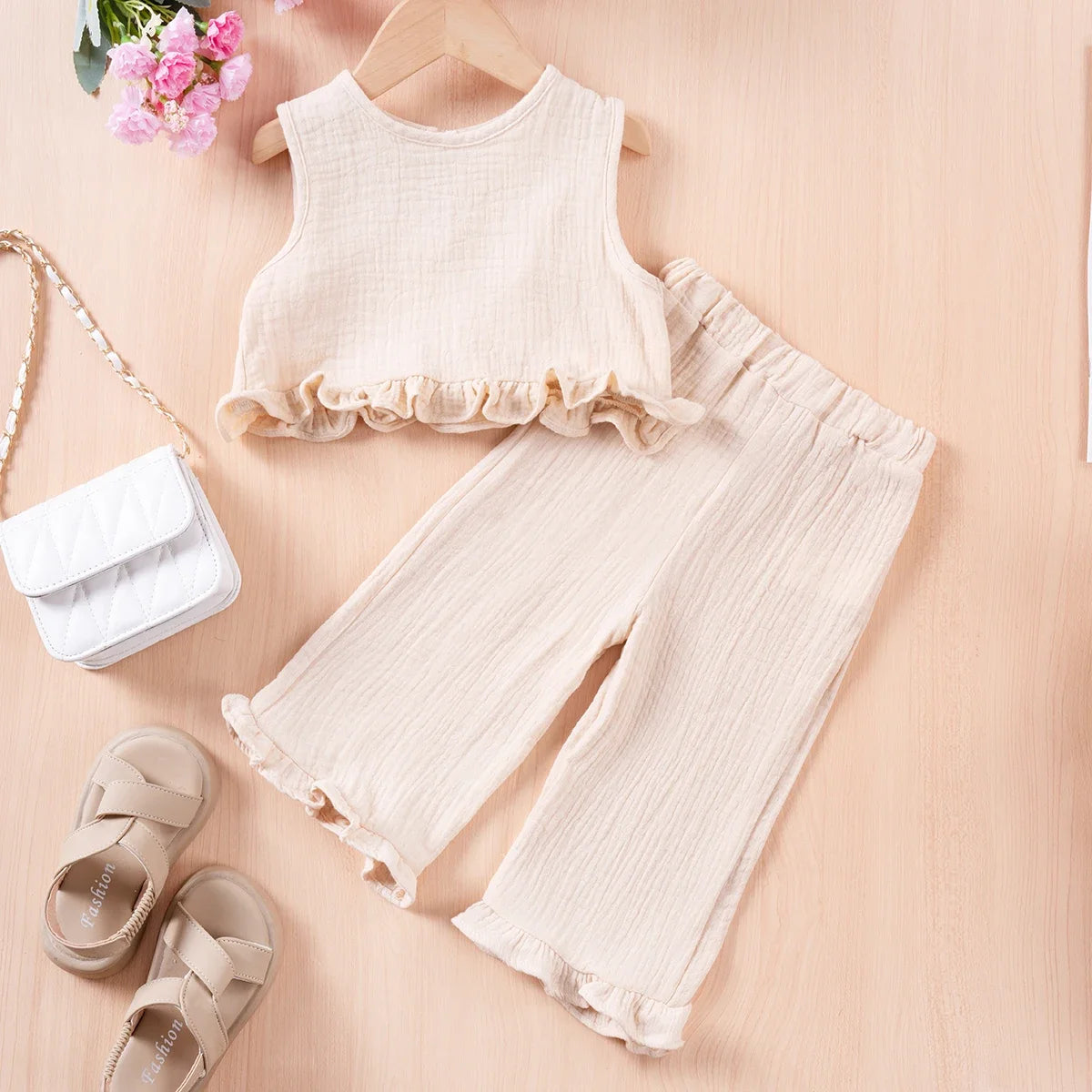 Summer Kids Cotton Casual 2pcs Toddler Girls