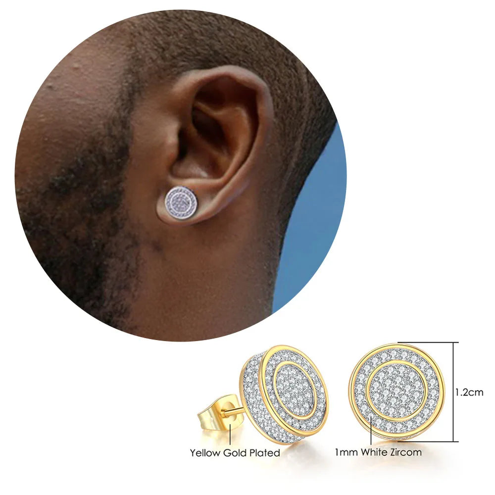 Fashion Hip-hop Ice Studded Earring for Men