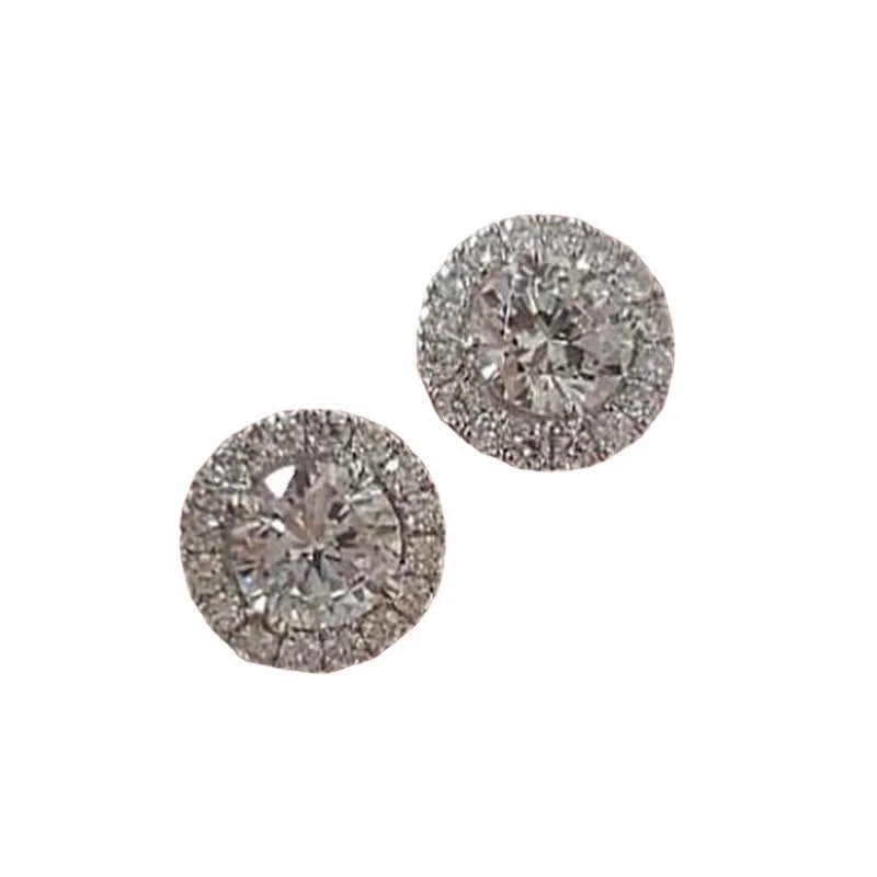 2pcs Crystal Stud Earrings
