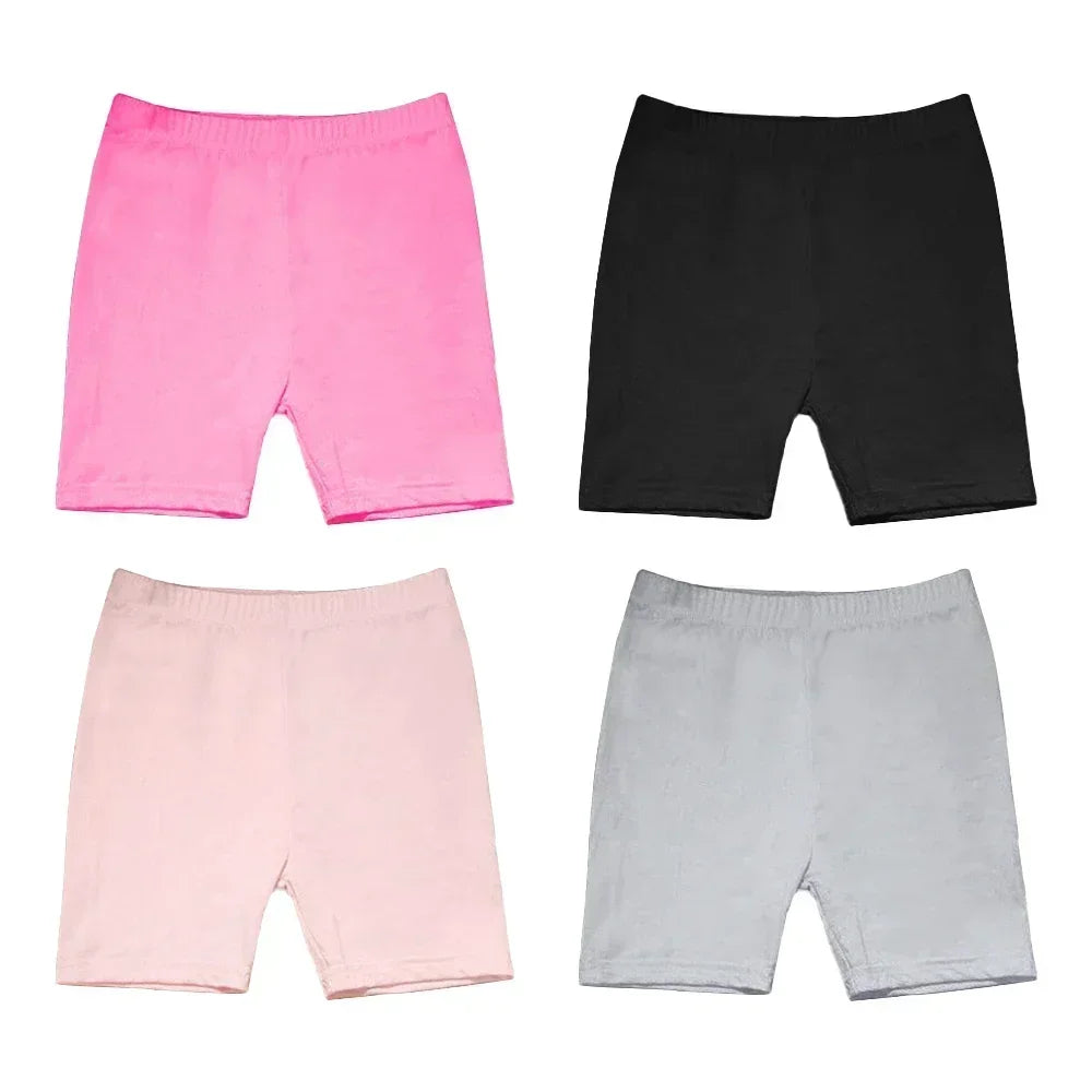 4pcs Girls Safety Pants Dance Leggings Aged 3-12 Years