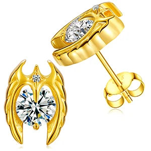 Round Moissanite Diamond Ear Studs