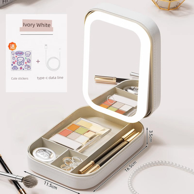 Carrying Foldable Storage Box Integrated Dormitory Makeup Mirror