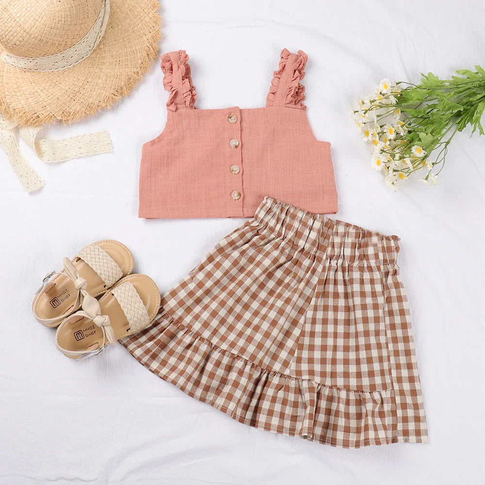 Bear Leader 2PCS Baby Girls Clothing Sets Summer Floral Kids Girls Clothes Sets Shirts Tops Pants 2PCS Outfits Children Suits
