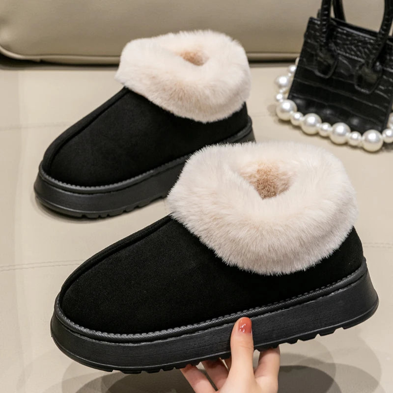 Women's Fashion Snow Boots Fluffy men's Shoes