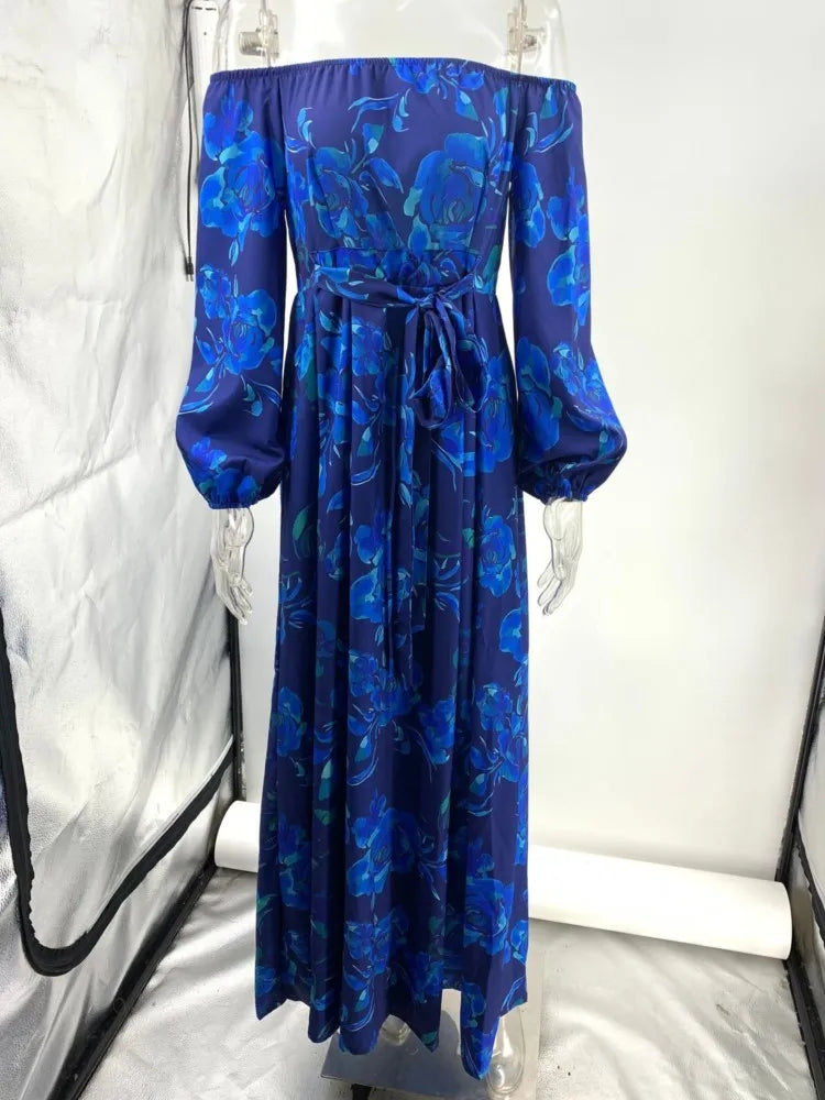 Vacation Sexy Printed Long Dress Women Summer 2025