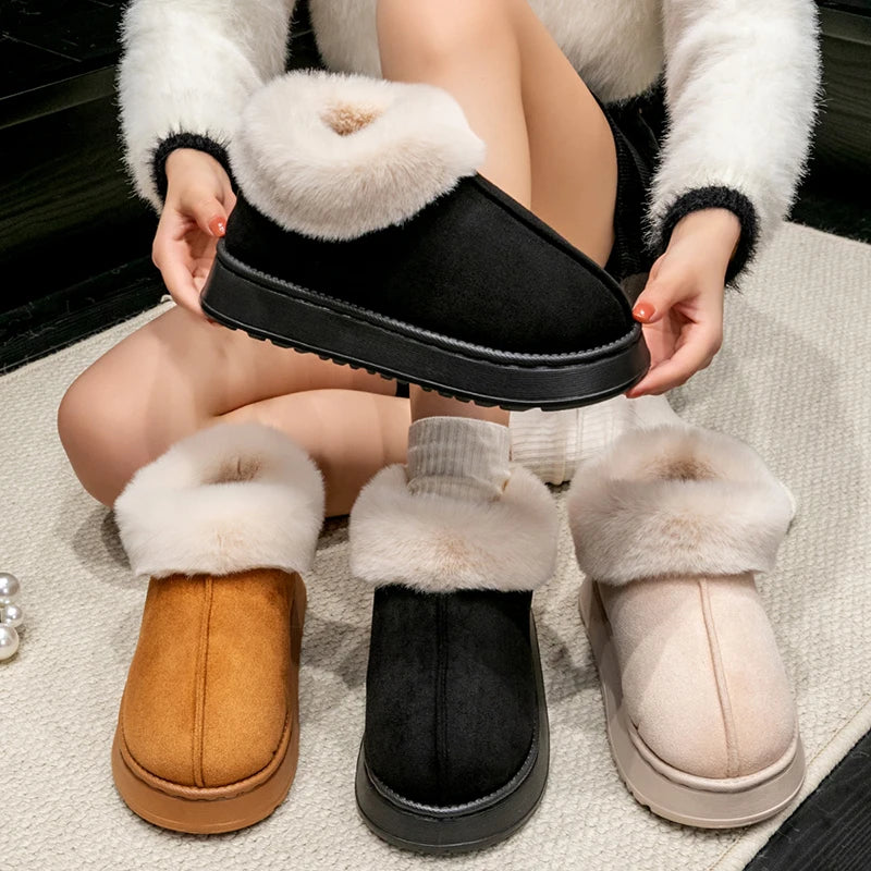 Women's Fashion Snow Boots Fluffy men's Shoes