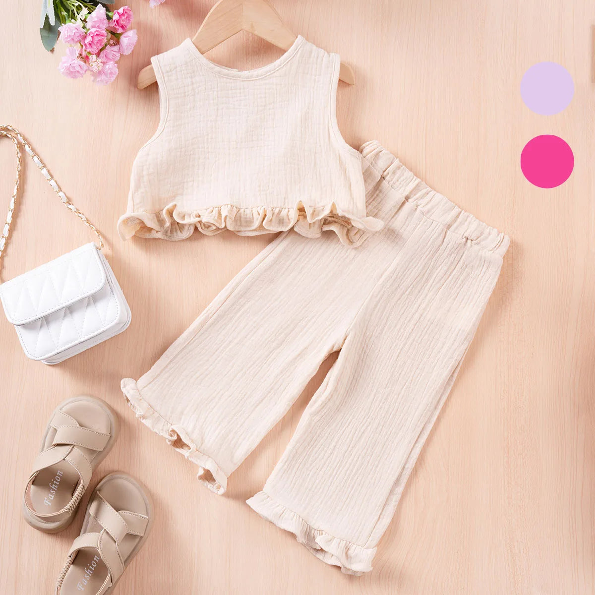 Summer Kids Cotton Casual 2pcs Toddler Girls