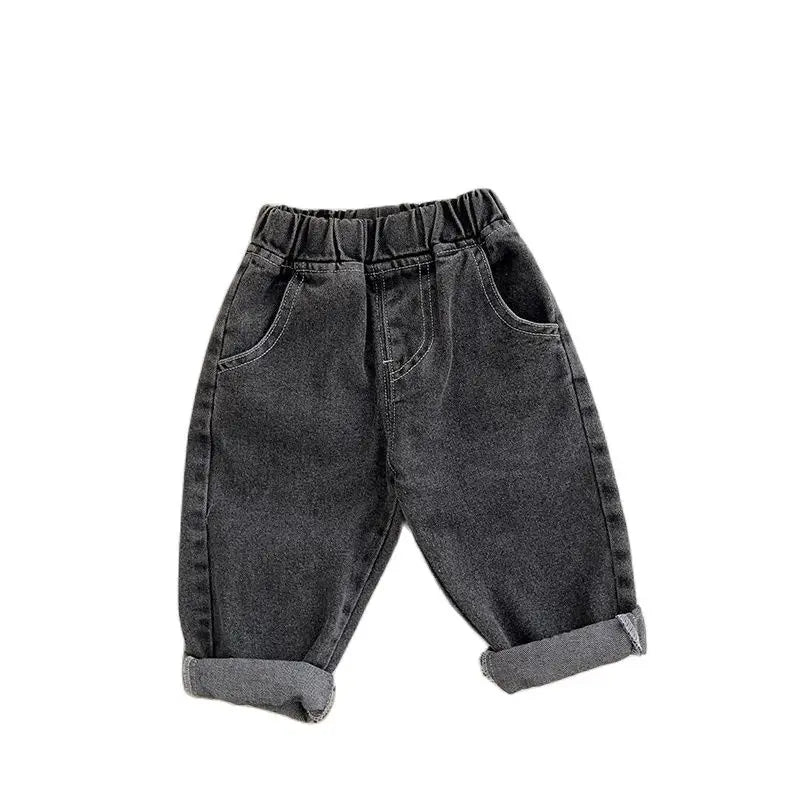 Kids Jeans Casual Boys Denim Pants Soft Girls Fashion Trousers