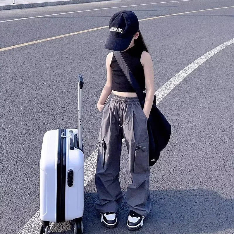 Girls Cargo Pants 5-14 Years Spring Fashion