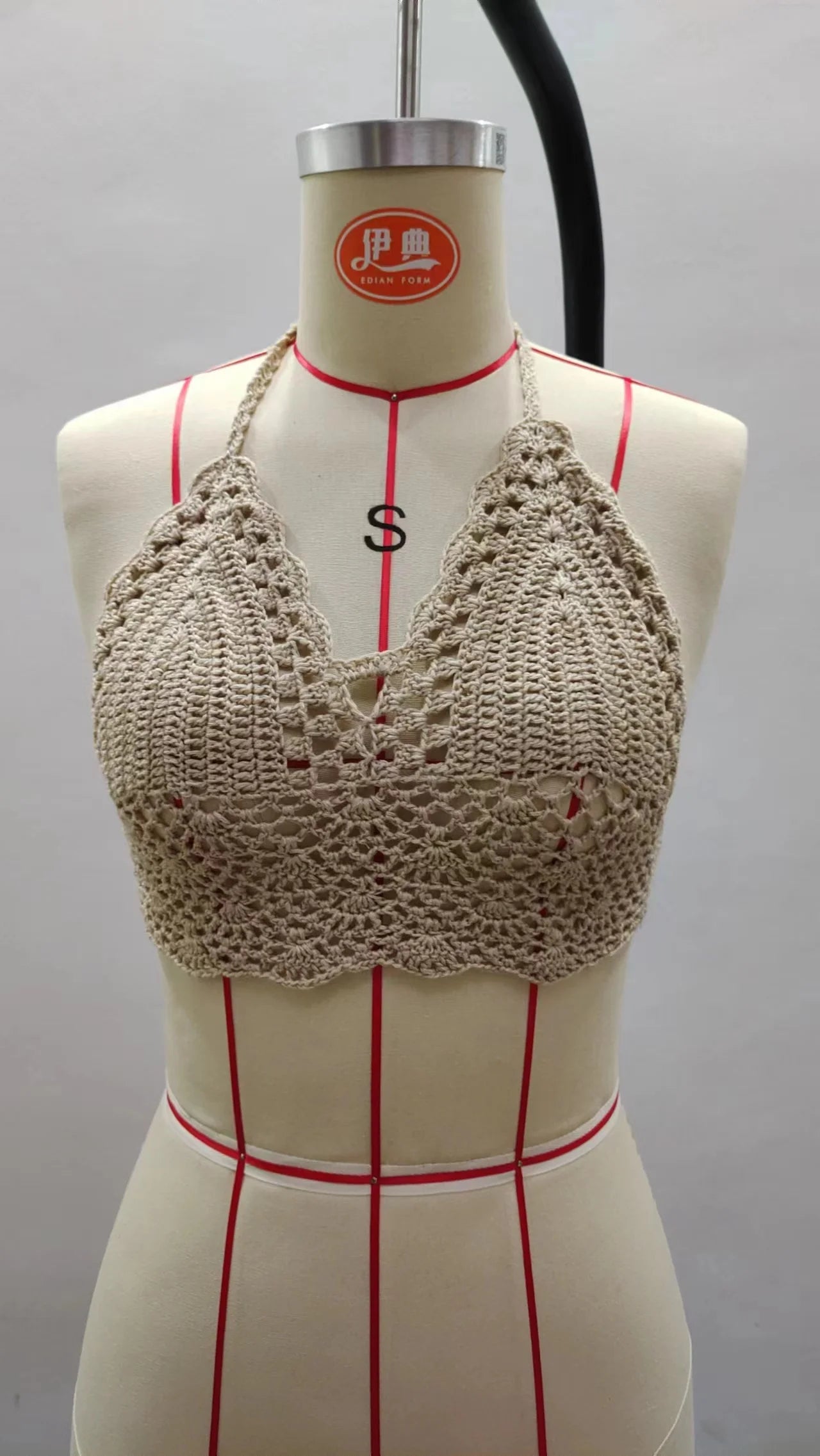 Crochet Bikini Sexy Swimming Bra Large Female Swimwear S M L XL