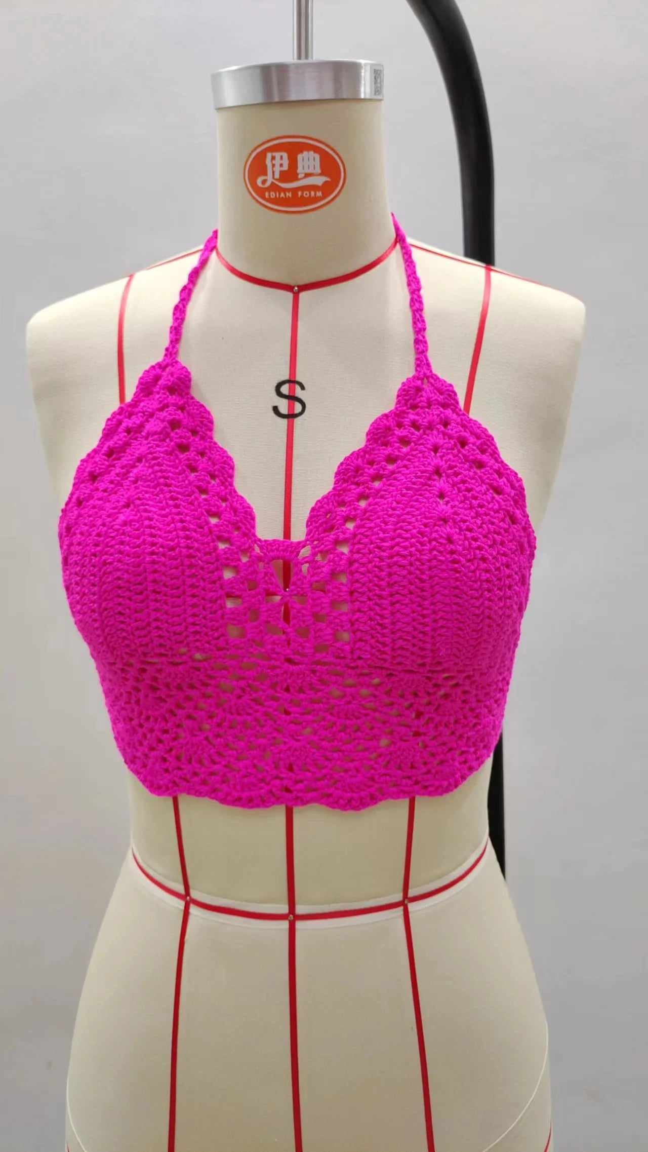 Crochet Bikini Sexy Swimming Bra Large Female Swimwear S M L XL