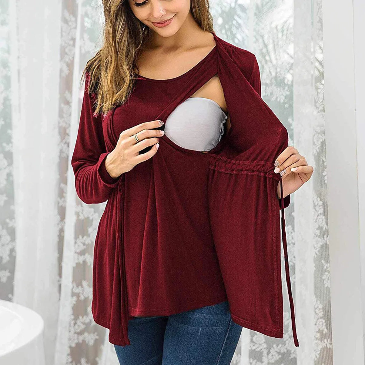 Autumn Winter Long Sleeve Round Neck