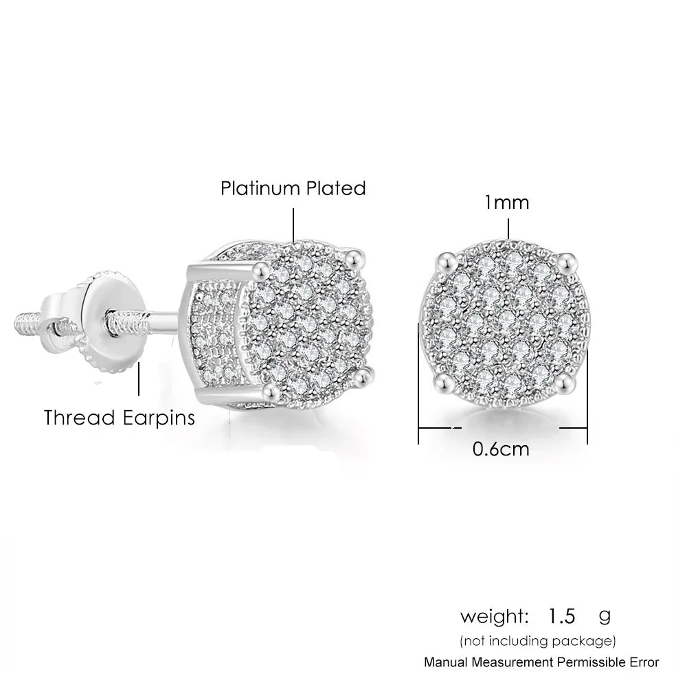 Fashion Hip-hop Ice Studded Earring for Men