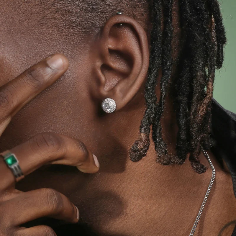 Fashion Hip-hop Ice Studded Earring for Men