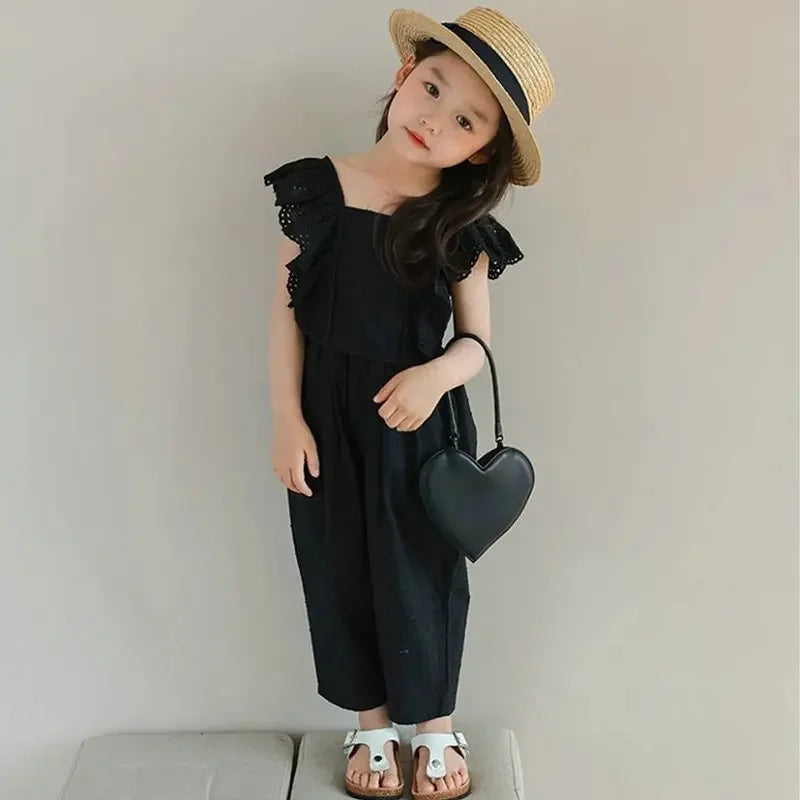 Summer Two-piece Set for Girls Bowknot Nylon