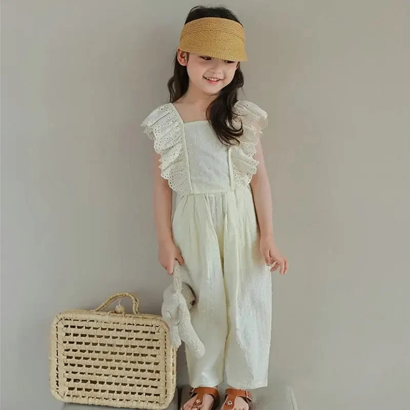 Summer Two-piece Set for Girls Bowknot Nylon