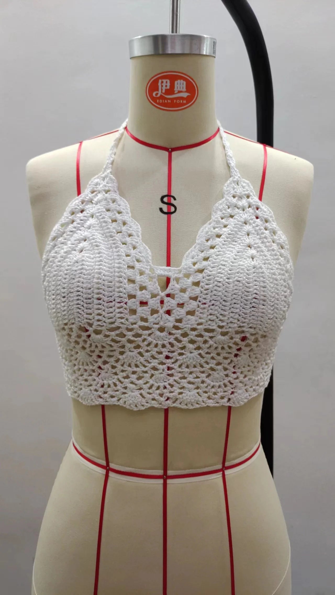Crochet Bikini Sexy Swimming Bra Large Female Swimwear S M L XL