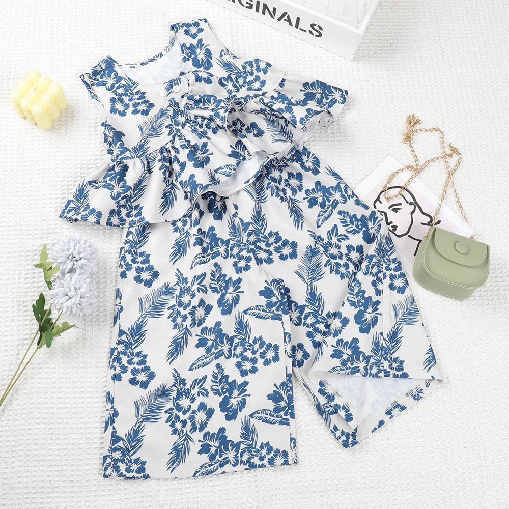 Bear Leader 2PCS Baby Girls Clothing Sets Summer Floral Kids Girls Clothes Sets Shirts Tops Pants 2PCS Outfits Children Suits