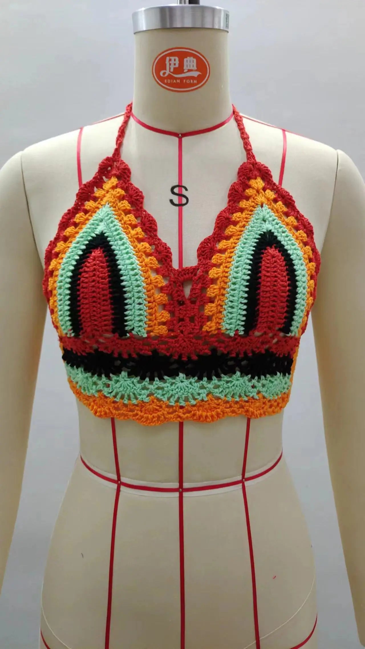 Crochet Bikini Sexy Swimming Bra Large Female Swimwear S M L XL