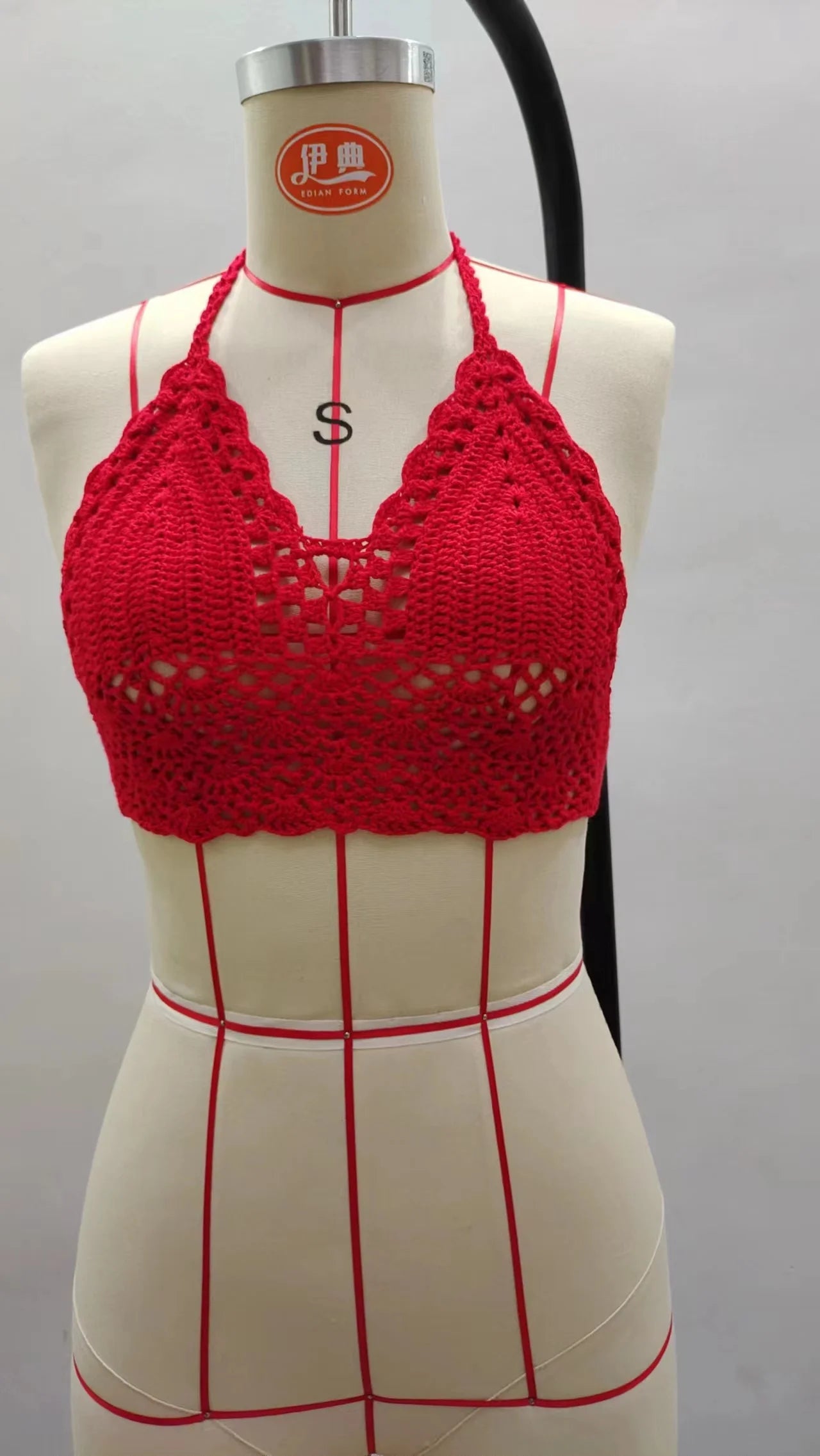 Crochet Bikini Sexy Swimming Bra Large Female Swimwear S M L XL