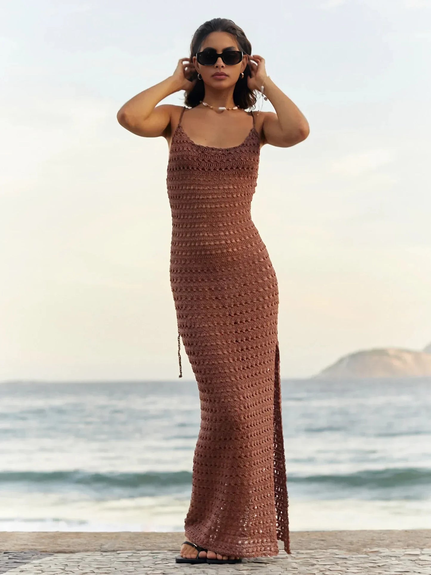 Sexy Knit Spaghetti Strap Bodycon Beach