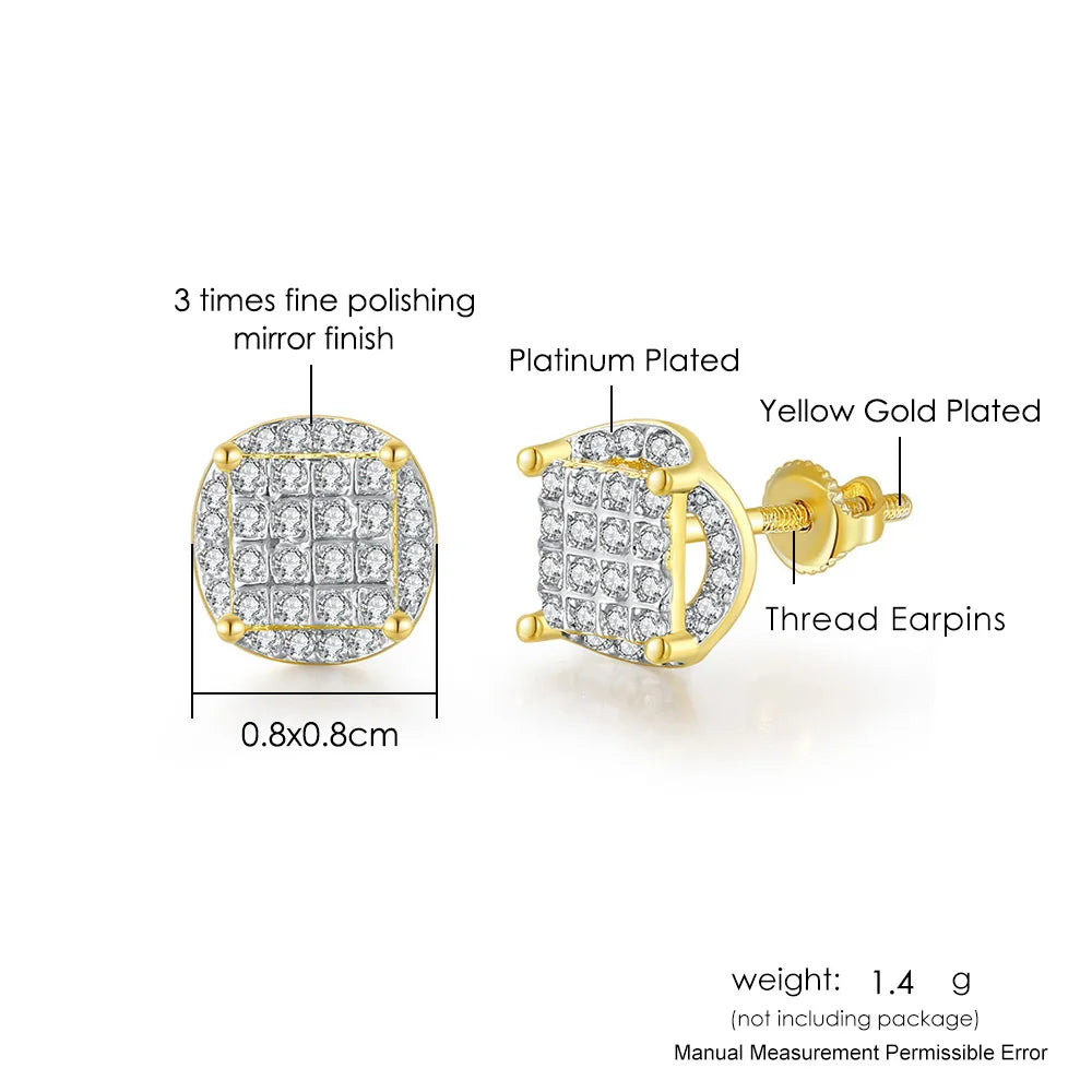 Fashion Hip-hop Ice Studded Earring for Men