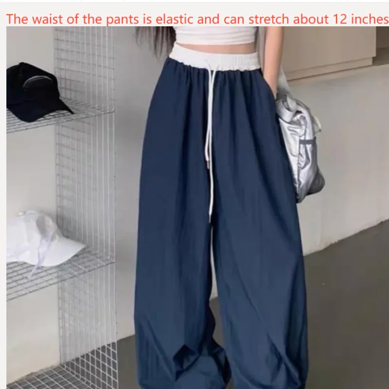 High Street Women's Wide Leg Pants Drawstring