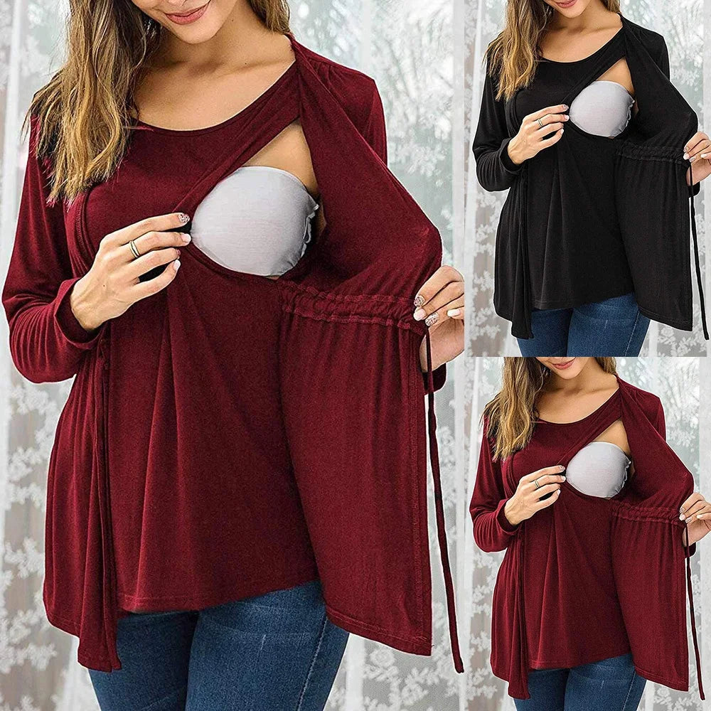 Autumn Winter Long Sleeve Round Neck
