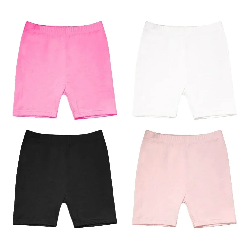 4pcs Girls Safety Pants Dance Leggings Aged 3-12 Years